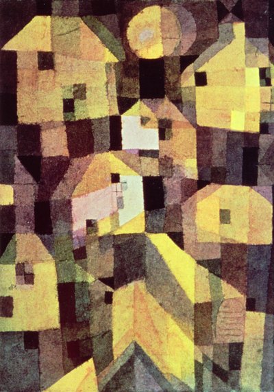 Abstrakt sammansättning av hus av Paul Klee
