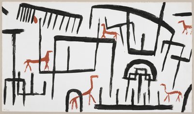 Djur i en inhägnad av Paul Klee