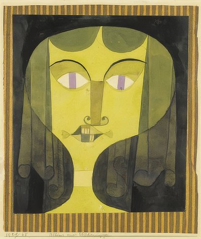 Porträtt av en violettögd kvinna. 1921/65 av Paul Klee