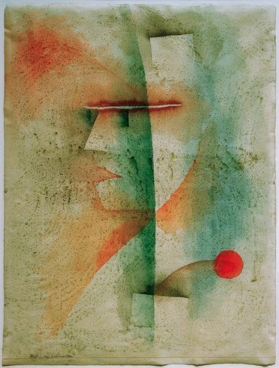 Porträtt av en utklädd man av Paul Klee