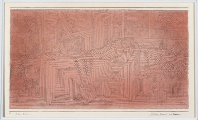 Klipptempel med granar av Paul Klee