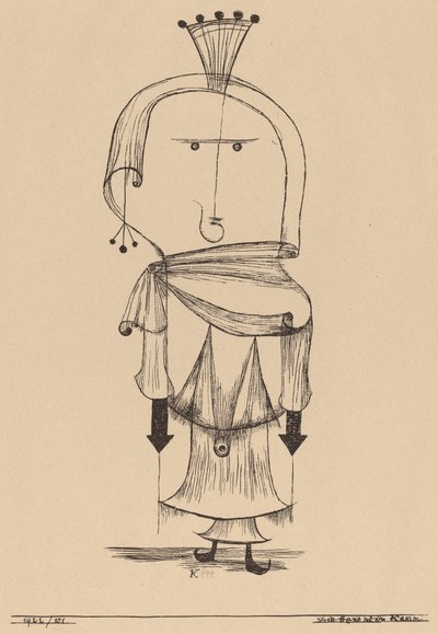 Häxan med en kam, 1922. av Paul Klee