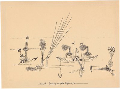 Ritning för gula hamnen, 1921-1926. av Paul Klee