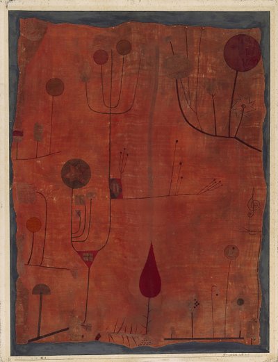 Frukter på rött, 1930. av Paul Klee