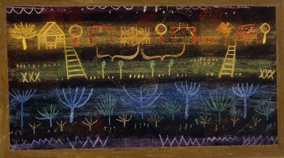 trädgård på nivån; trädgård på slätten av Paul Klee