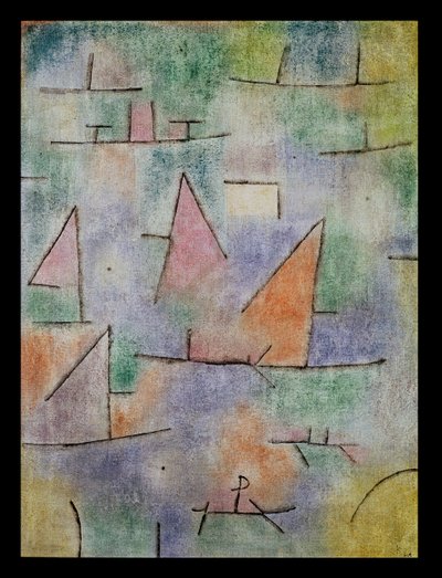 Hamn med segelfartyg av Paul Klee