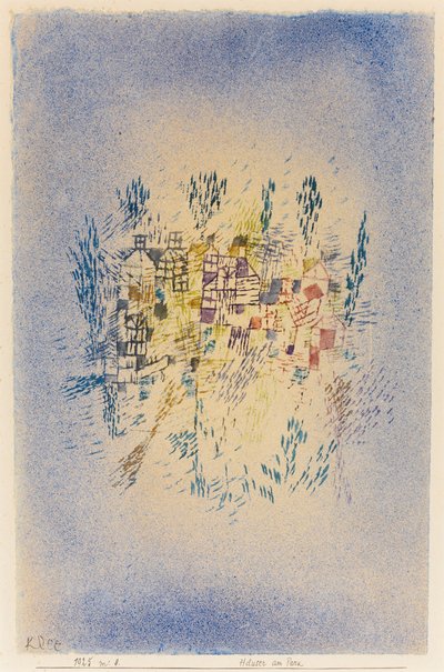 Hus vid parken. av Paul Klee