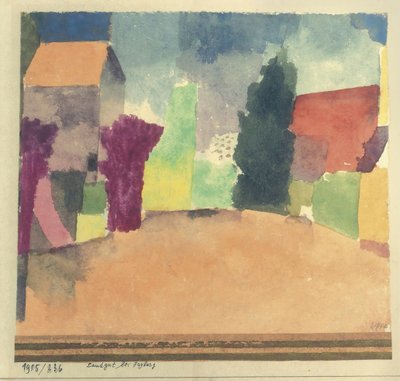 Landgut bei Fryburg Country House nära Fribourg, 1915. av Paul Klee