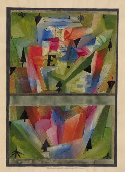 Landskap nära E. i Bayern, 1921. av Paul Klee