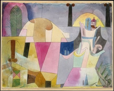 Landskap med svarta pelare. 1919 av Paul Klee