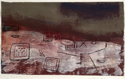 Moeblierte Arktis (arktiska möbler). 1935 (Tempera på papper) av Paul Klee