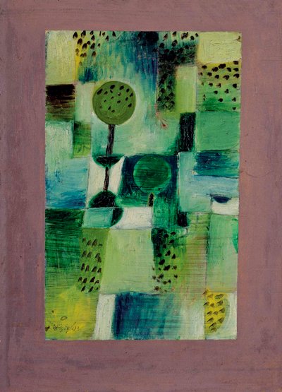 Parkbild på Regen Park in the Rain, 1920. av Paul Klee