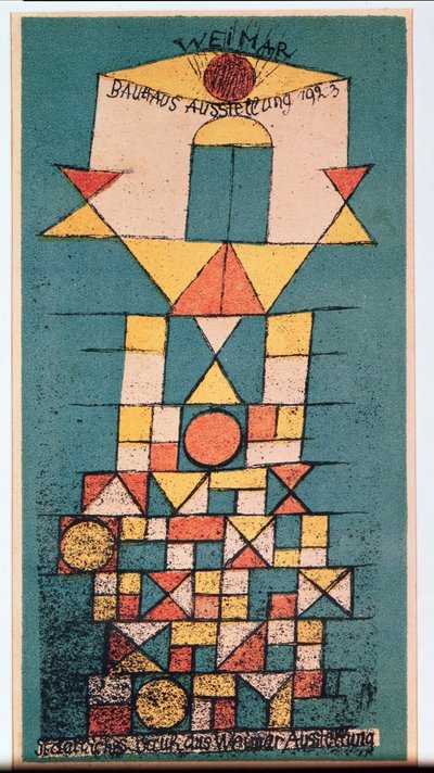 Vykort för Bauhaus-utställningen "Den sublima aspekten" av Paul Klee