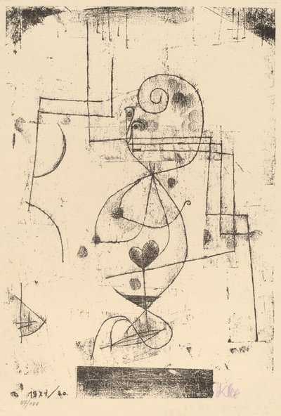 Hjärtadrottning Herzdame, 1921. av Paul Klee