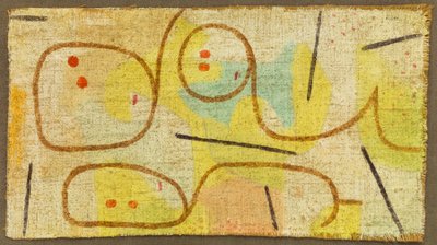 Liggande, c. 1937 (olja på säckväv) av Paul Klee