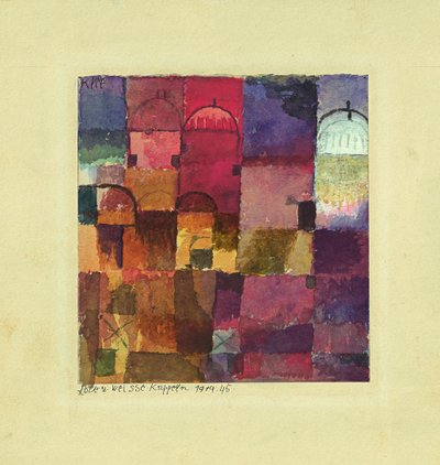 Röda och vita kupoler, 1914 av Paul Klee