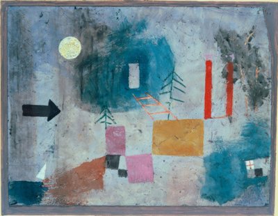 Passerar röda kolumner av Paul Klee