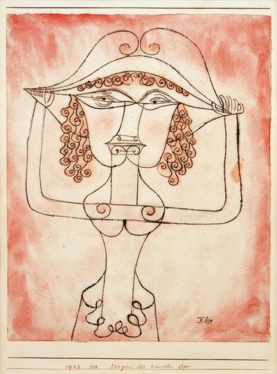 Sångare i den komiska operan av Paul Klee