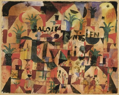 Tunisisk salongstrafik på Boulevard Tunis, 1918. av Paul Klee