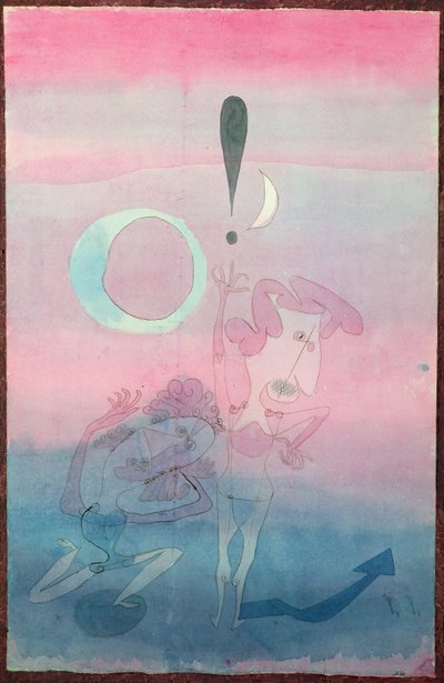 Scen från baletten "The False Oath" av Paul Klee
