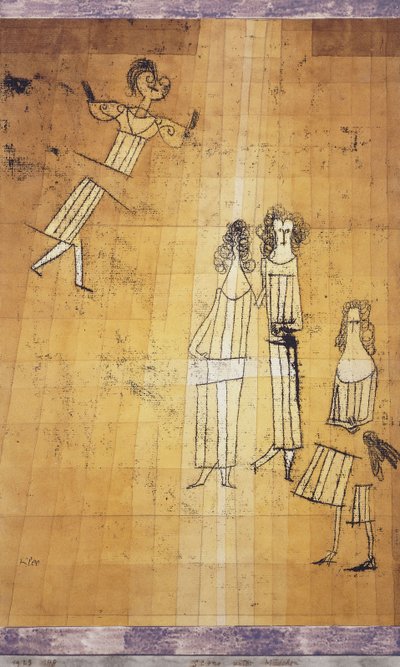 Scen bland tjejer av Paul Klee