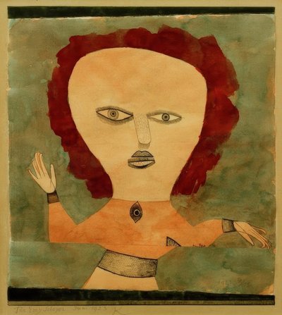 Skådespelare som kvinna av Paul Klee