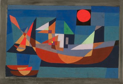 Fartyg i vila, 1927. av Paul Klee