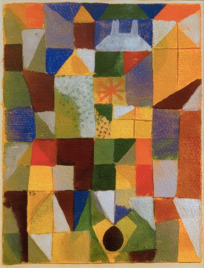 Urban komposition med de gula fönstren av Paul Klee