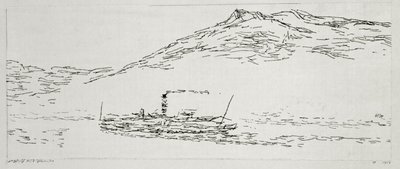 Ångbåt på Thunder Sea av Paul Klee