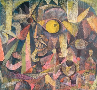 Månen var på nedgång, den visade mig en engelsmans grimas, en Lord Mal Fame av Paul Klee