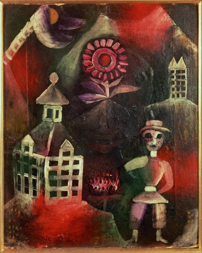 Skolan (olja på kartong) av Paul Klee