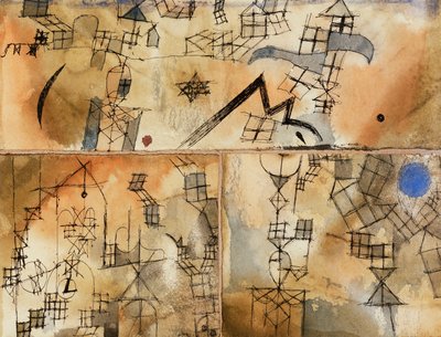 tredelad sammansättning; Tredelad komposition av Paul Klee