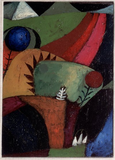 Tre blåklockor - Målning av Paul Klee