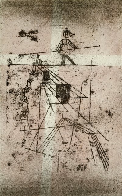 Lindansare; Seiltanzer (Kornfeld 95 IV b) av Paul Klee