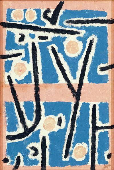Untitled (Signs of Growth) 1937 (färgad pasta, tempera och krita på papper) av Paul Klee