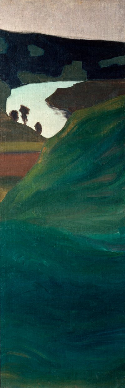 Utsikt över AAR -floden (målning av Paul Klee