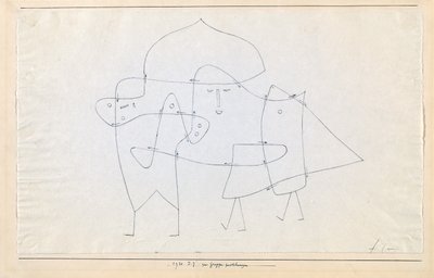En grupp stängd Enlacés en un groupe, 1930. av Paul Klee