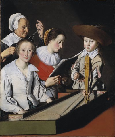 Une fete musicale - A Musical Party, av La Tarte, Paul (?-1636). Olja på duk. Mått: 116x98,8 cm. Nationalmuseum Stockholm av Paul La Tarte