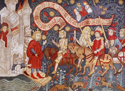 Ankomst av Joan Of Arc till Chateau De Chinon, 6 mars 1428. av Paul Lacroix