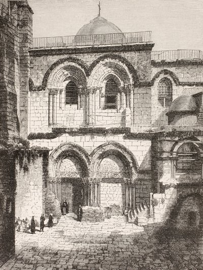 Jerusalem, Palestina. Den heliga gravens kyrka på 1800-talet. av Paul Lacroix