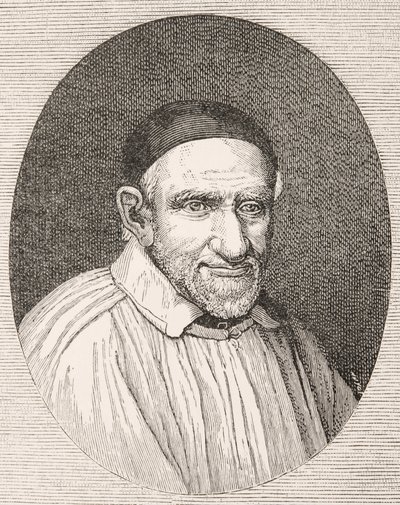 Saint Vincent De Paul 1581 - 1660. Fransk katolsk präst och helgon. Efter ett verk av Simon Francois. av Paul Lacroix