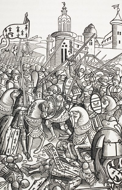 Slaget vid Auray, Frankrike, 29 september av Paul Lacroix
