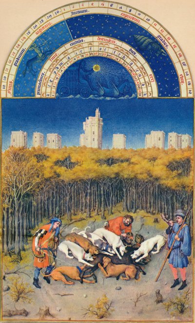 December - Château de Vincennes, 1400-talet, 1939. av Paul Limbourg