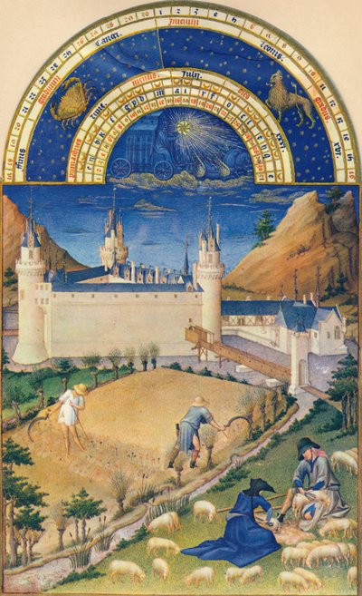 Juli - slottet i Poitiers, 1400-talet, 1939. av Paul Limbourg