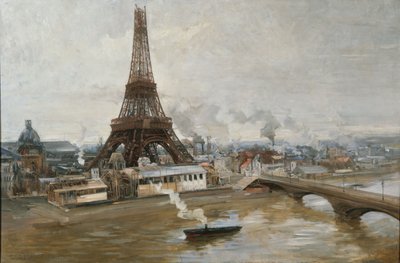 Eiffeltornet sett från Seine, 1889. av Paul Louis Delance