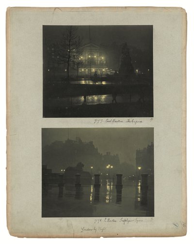London by Gaslight, ca 1896 (gröntonade karbonkopior) av Paul Martin