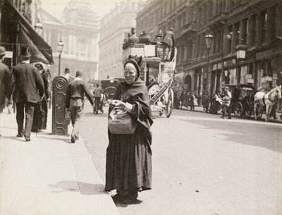 Tändsticksförsäljare, Ludgate Hill, London, 1893 av Paul Martin