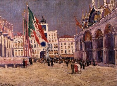 Festival Day, ca 1925 (olja på duk) av Paul Mathieu