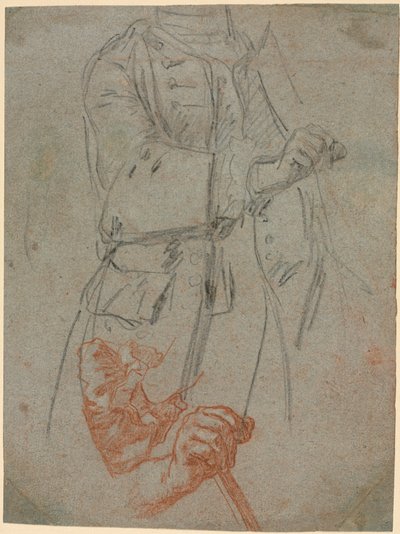 Studier av en kostym, ärm och hand av Paul Michel Hossard