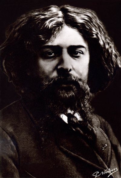 Alphonse Daudet, ca 1880 (foto) av Paul Nadar